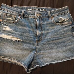 American Eagle Outfitters Distressed Blue Jean Shorts - Size 10